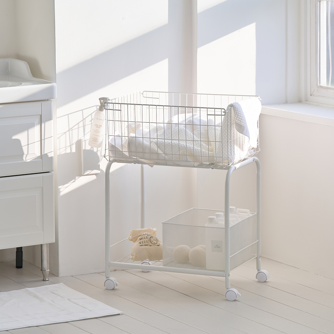 메종드꼼마 이동식 틈새 수납 트롤리 다용도 철제 썸띵수납트롤리 43,500원