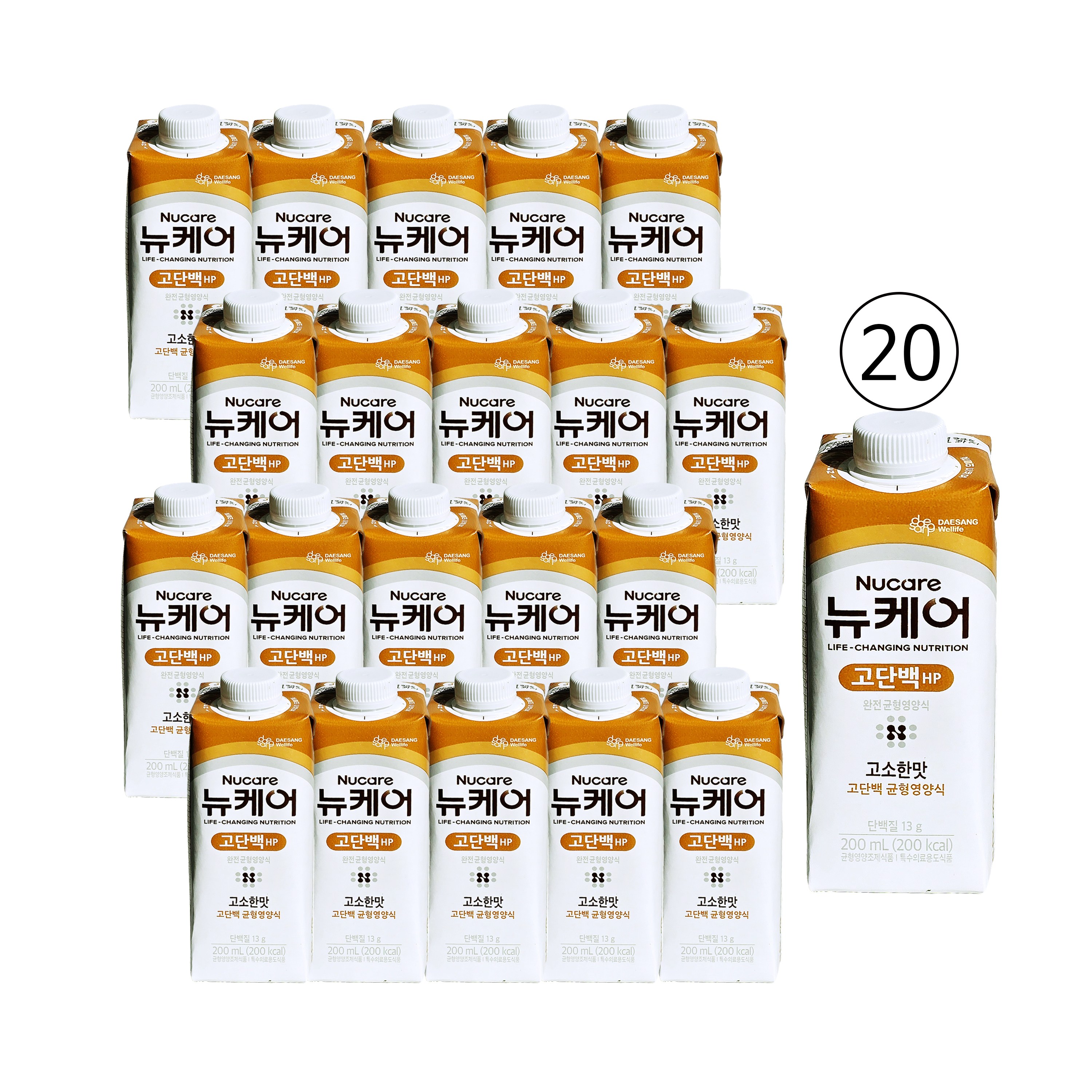 뉴케어 고단백HP, 200ml*20개 하이프로틴 영양식 음료, 1세트, 4L 46,500원