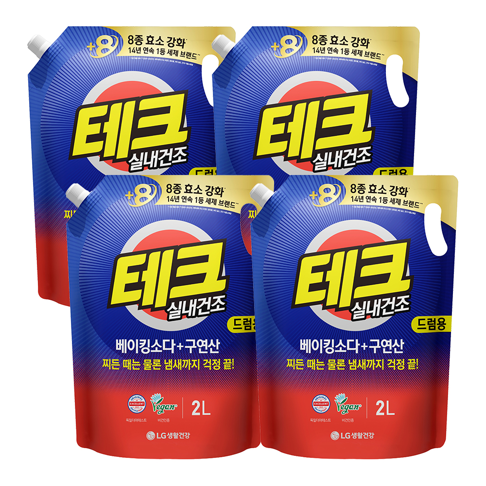 테크 베이킹소다 플러스 구연산 실내건조 액체세제 드럼용 리필 19,900원