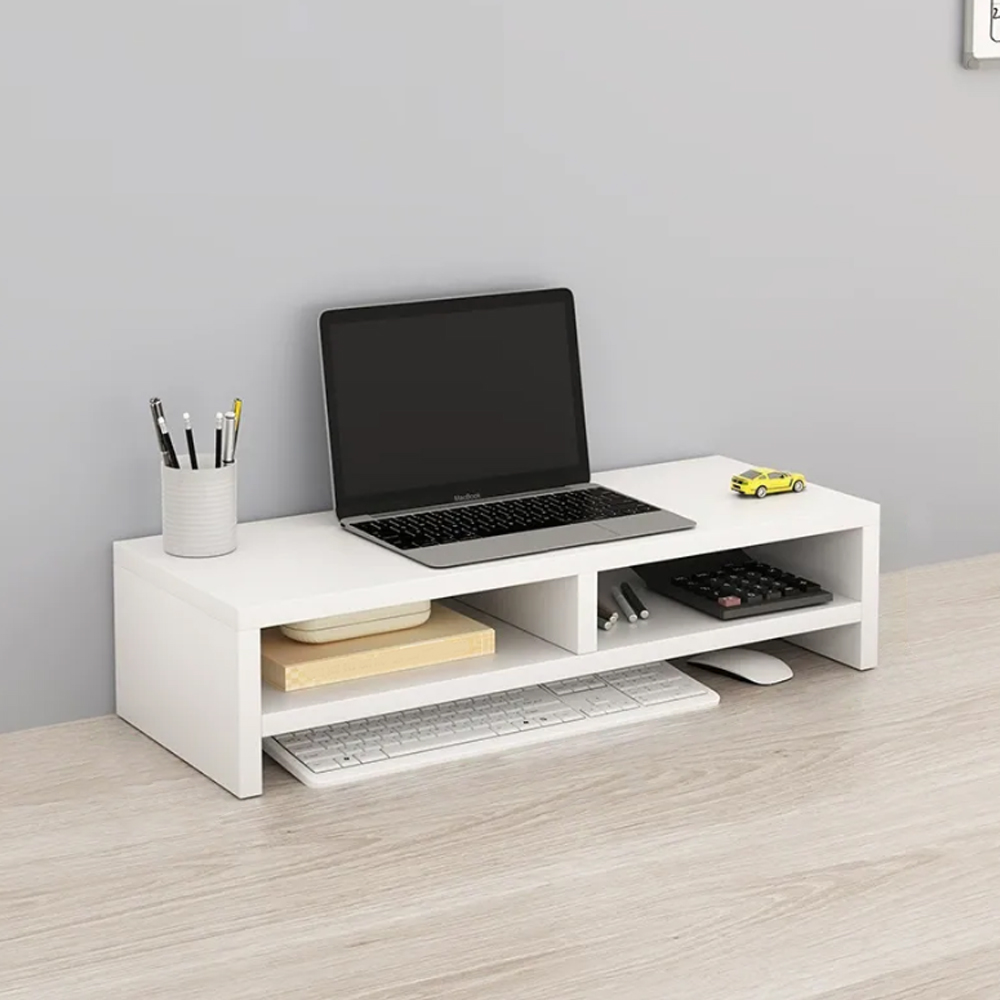 라라공방 원목 데스크 모니터 받침대 2단, 화이트 11,400원