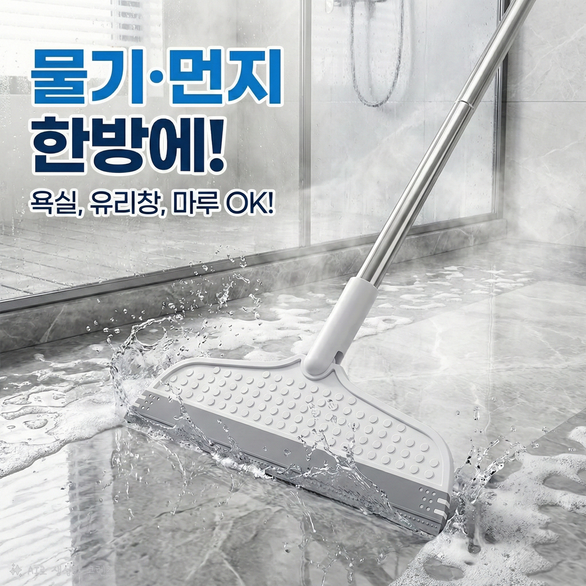 홈에이드 완전밀착 실리콘빗자루, 그레이, 1개 9,100원