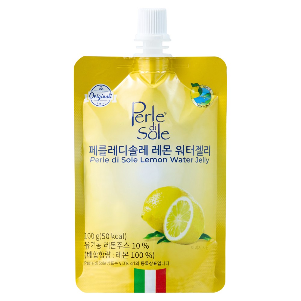 페를레디솔레 레몬 워터젤리 곤약젤리 포지타노 저칼로리 디저트 간식 100g 10개, 1박스, 1000g 18,900원