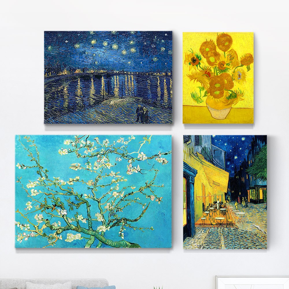 자체제작 고흐 그림 캔버스 액자 거실 인테리어 사무실 명화 현관 대형 해바라기 별이빛나는밤 아몬드나무 13,900원