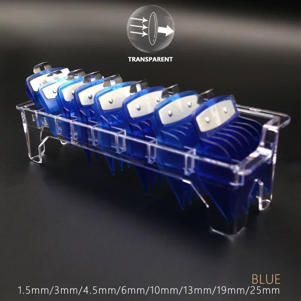 wahl 호환 Madeshow 금속 클립 클리퍼 이발사 액세서리 트리머 제한 빗에 8Pcs 유니버설 투명 머리 깎기 가드 17,100원