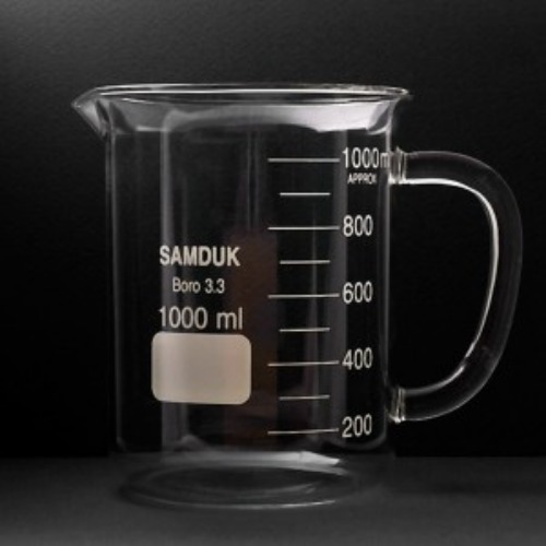 글라스 유리 핸들 비이커 비커 - 1000ml (1L), 1개 16,500원