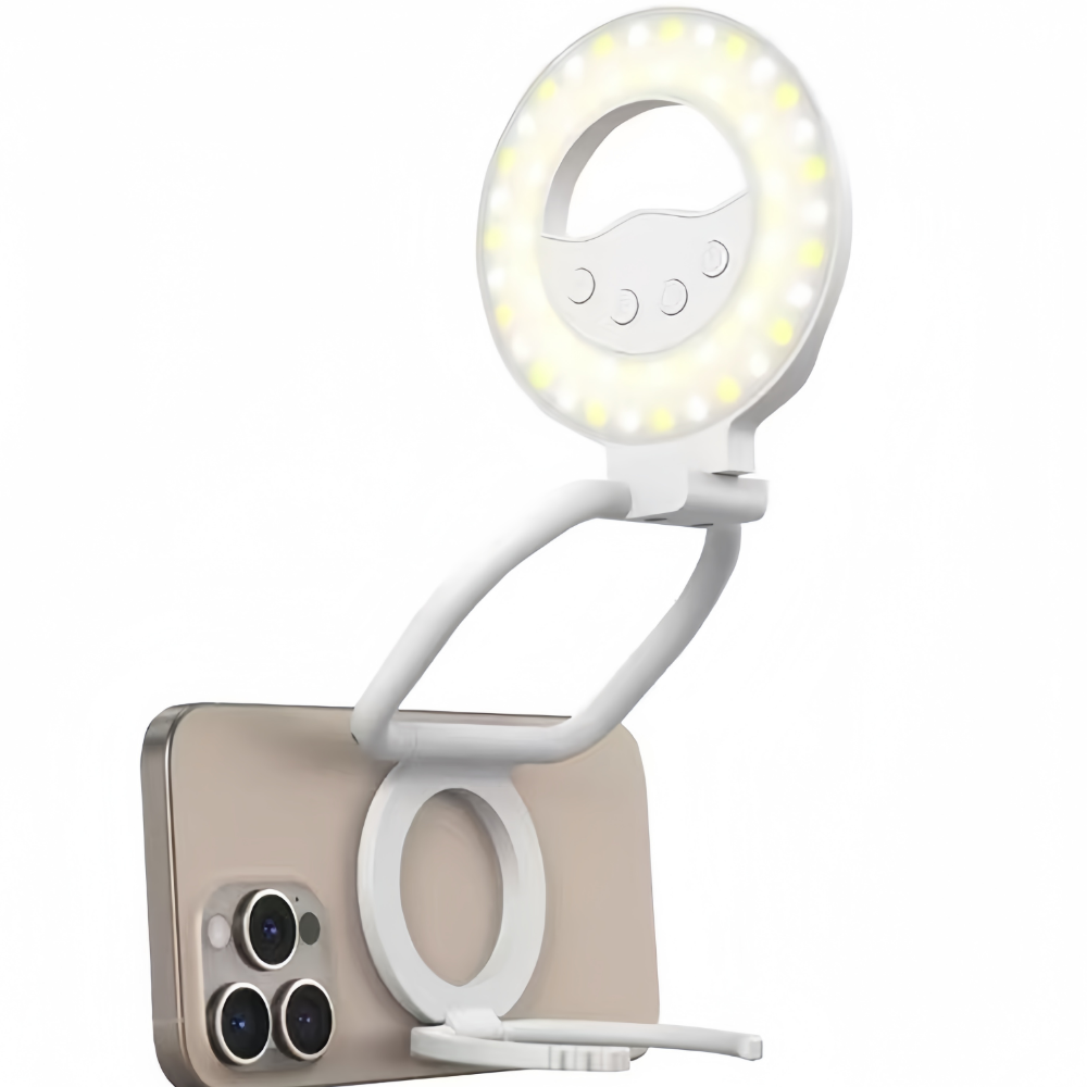 스멜모리 휴대폰 흡착 LED 조명 셀카 라이브 유튜브 방송 촬영 보조등, 1개, 화이트 25,600원
