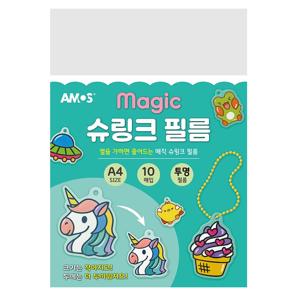 아모스 매직 슈링크 필름 A4 297 x 210 mm 10p, 투명, 1개 10,300원
