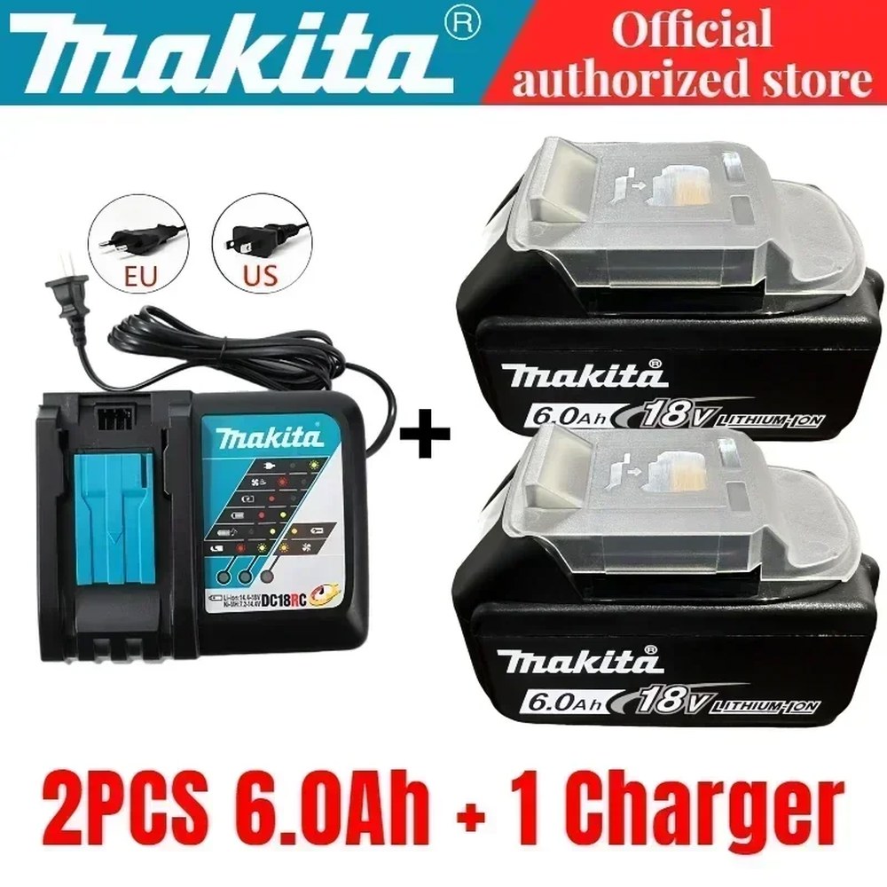 100% 6.0Ah Makita 호환 18V 배터리 Makita 호환 용 충전식 18V 배터리 교체 BL1820 BL150B BL1860B LXT400 3A 충전기 94,600원