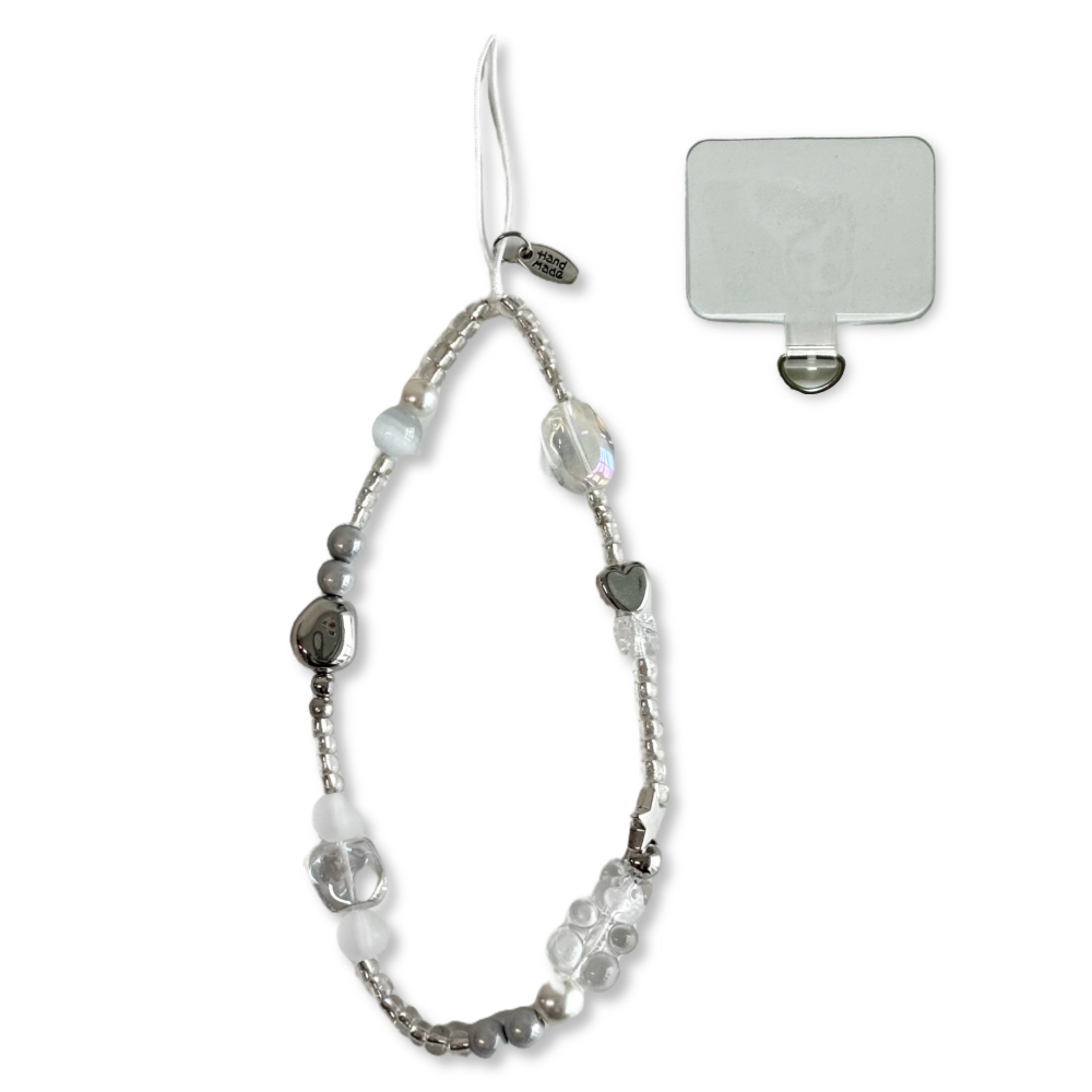 앤체인 핸드폰 비즈 스트랩 5종 택 1 + 태그홀더 연결고리 세트, 5. 젤리 베어 & 메탈, 1개 8,880원