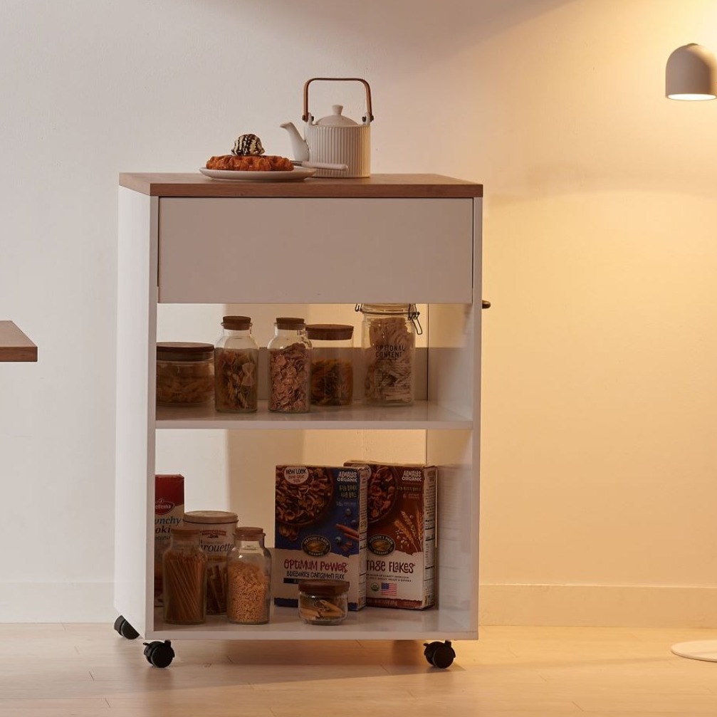 마루봄 올리브 다용도 틈새 이동식 트롤리 수납장 72,900원