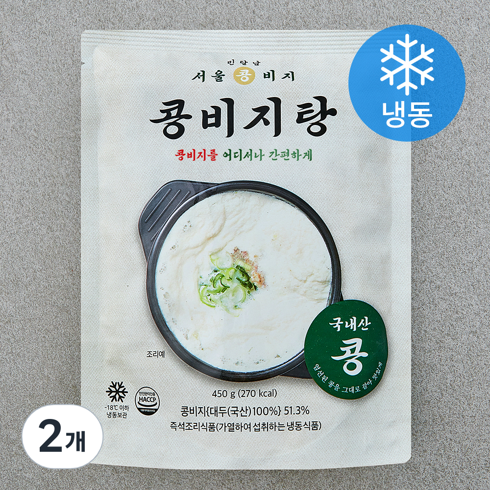 [로켓프레시] 서울콩비지 콩비지탕 (냉동), 450g, 2개 12,350원