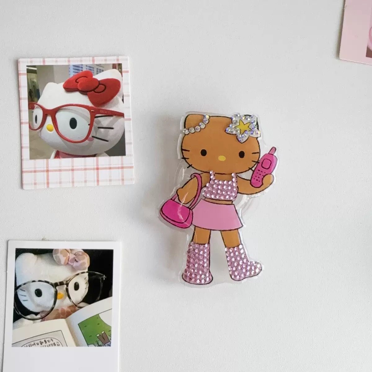 (당일발송)로지도이 고양이 큐빅 휴대폰 스마트톡, 1개, 태닝핑크키티 8,900원