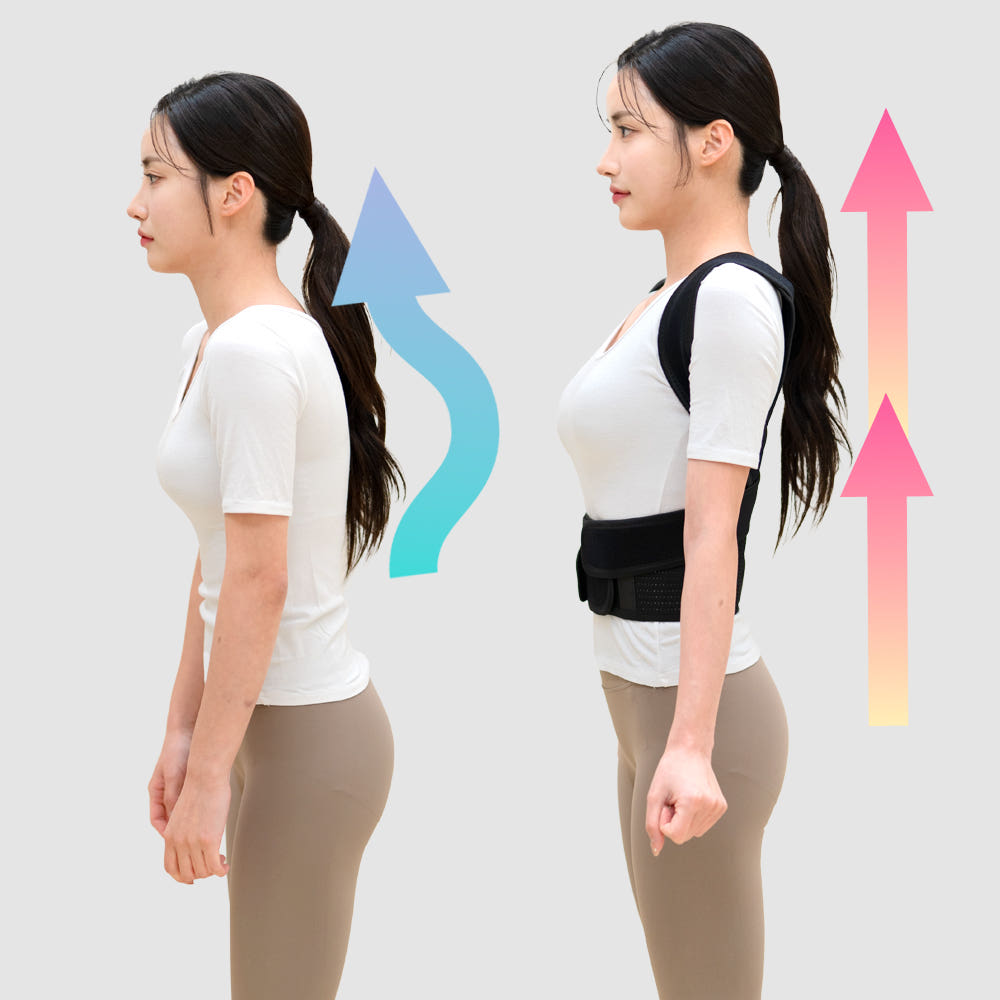 갈랩 의료용 자세교정밴드 의료기기 UIO-08 벨트 등 교정기 라운드숄더 어깨 바른자세 목 척추 말린 굽은등 19,000원