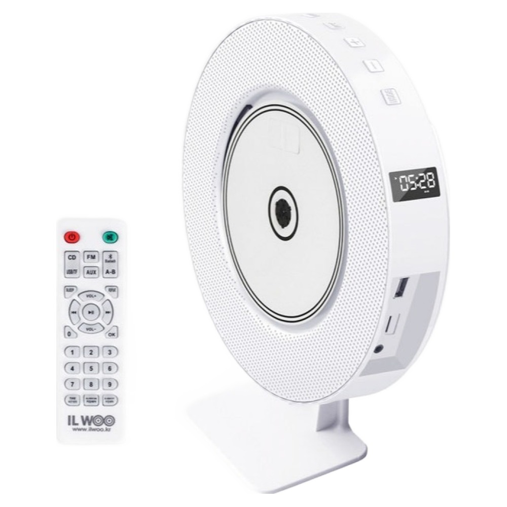 ILWOO 블루투스 CD플레이어3 + 리모컨 세트, IW-BT05, 화이트 59,000원