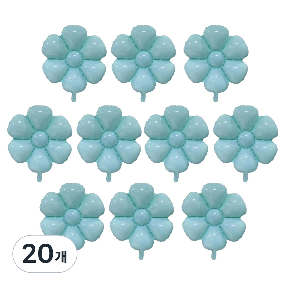 코히모 마카롱 데이지 꽃 파티 풍선 5W0432, 20개, 블루 17,100원