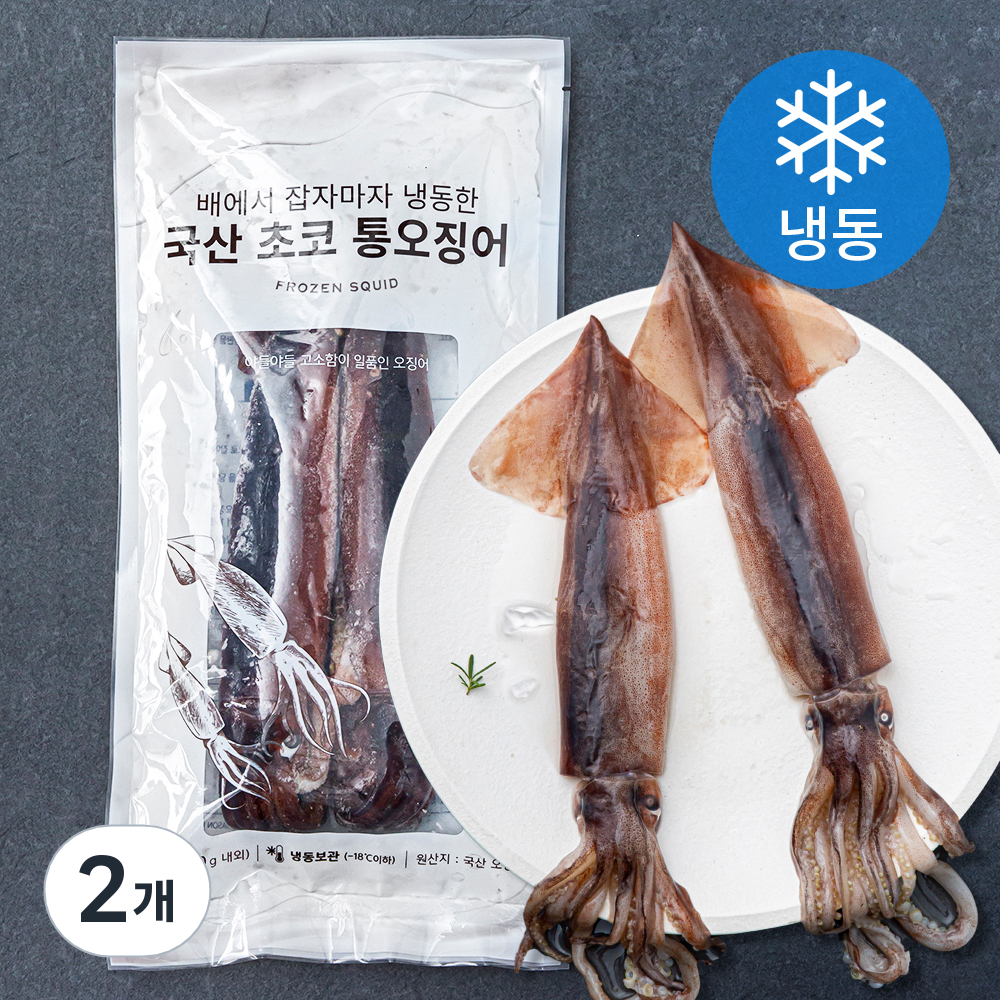 [로켓프레시] 청해명가 국내산 초코 통오징어 2미 (냉동) 28,900원