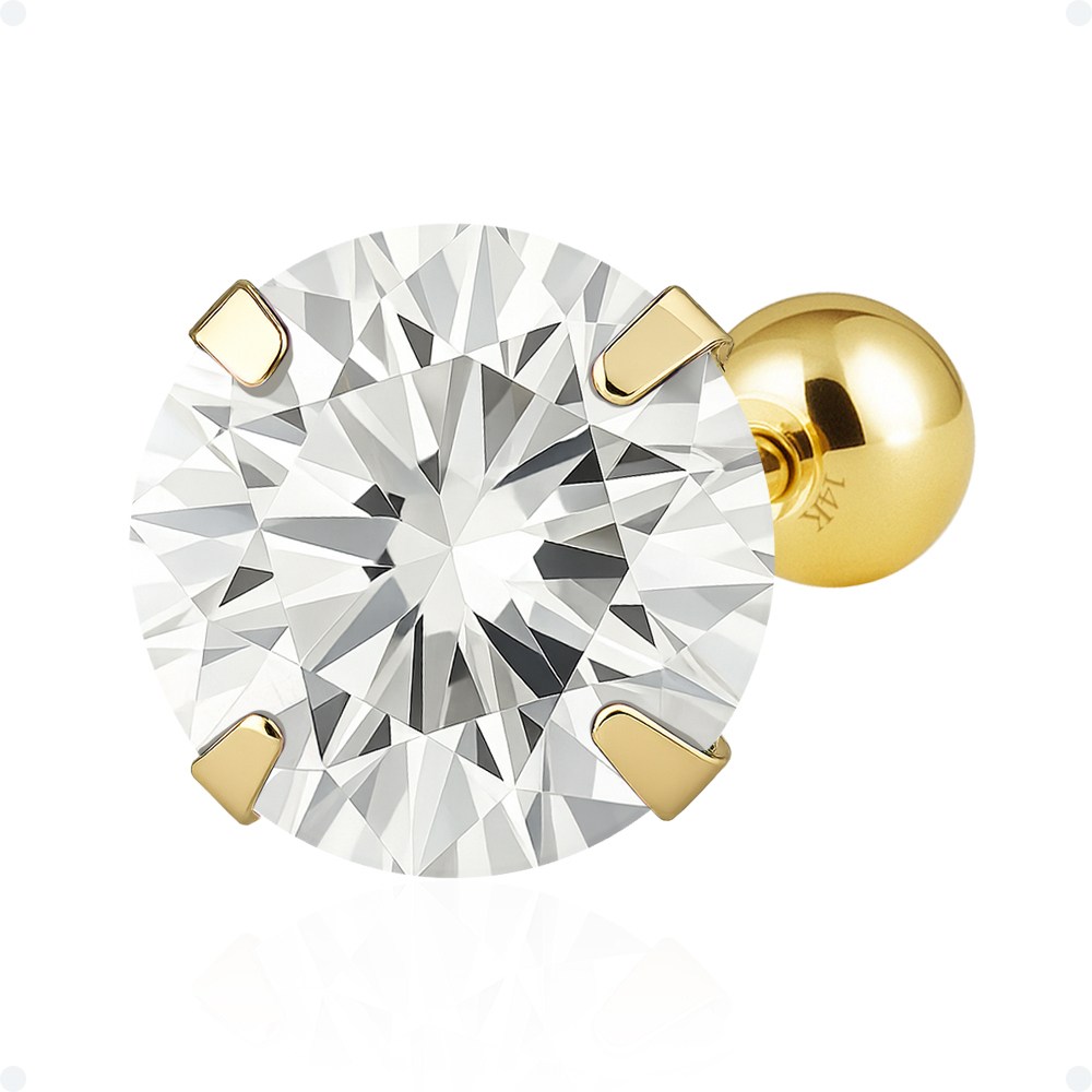 쥬넬 14K 큐빅 프레스 피어싱 바 길이 4바 6바 8바 64,400원