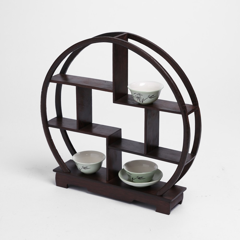 원형 찻잔 다관 장식장(30x30cm), 단일색상 25,160원