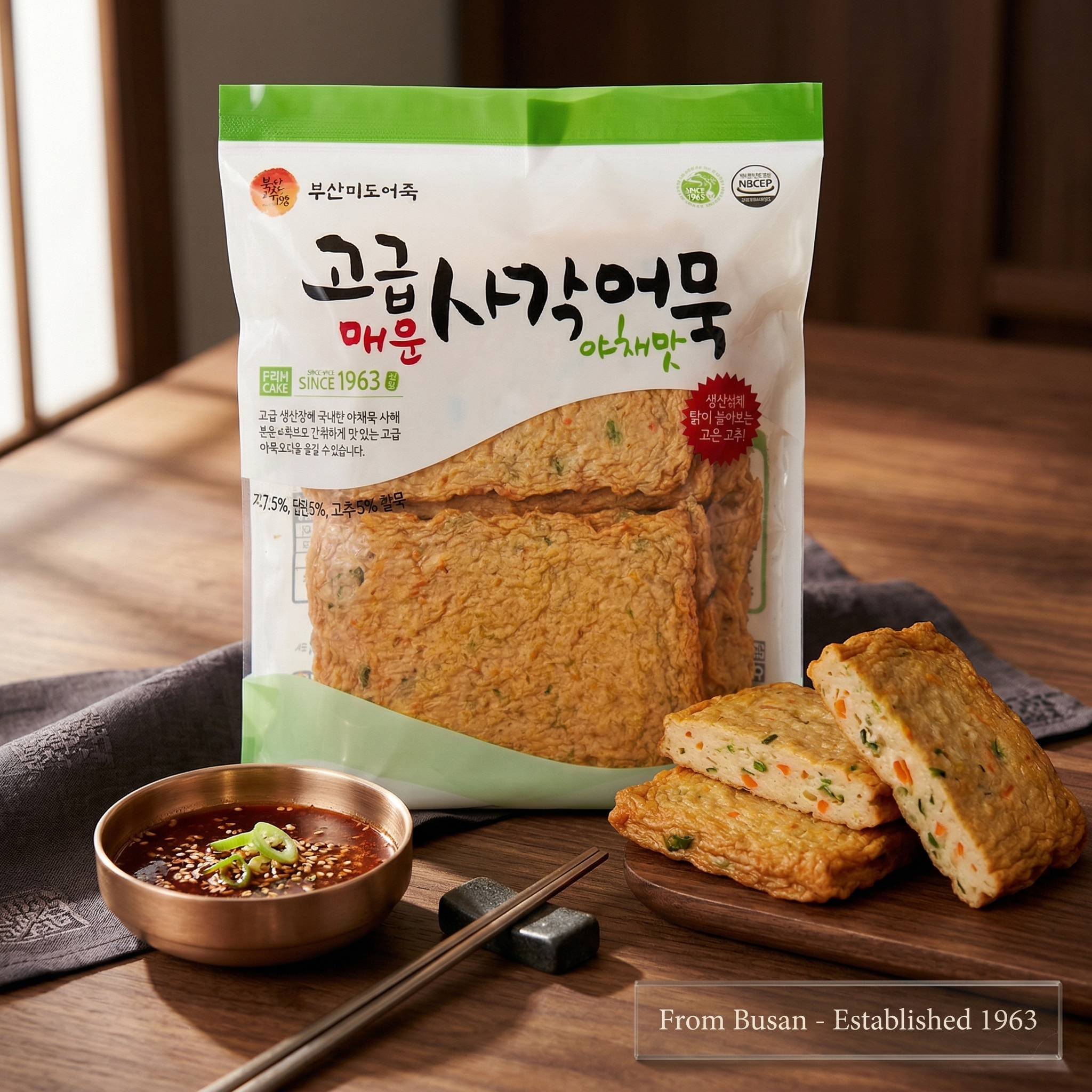 (부산미도어묵) 고급사각어묵 어육함량 높은 쫀득한 사각어묵 분식용, 1개, 400g 4,000원