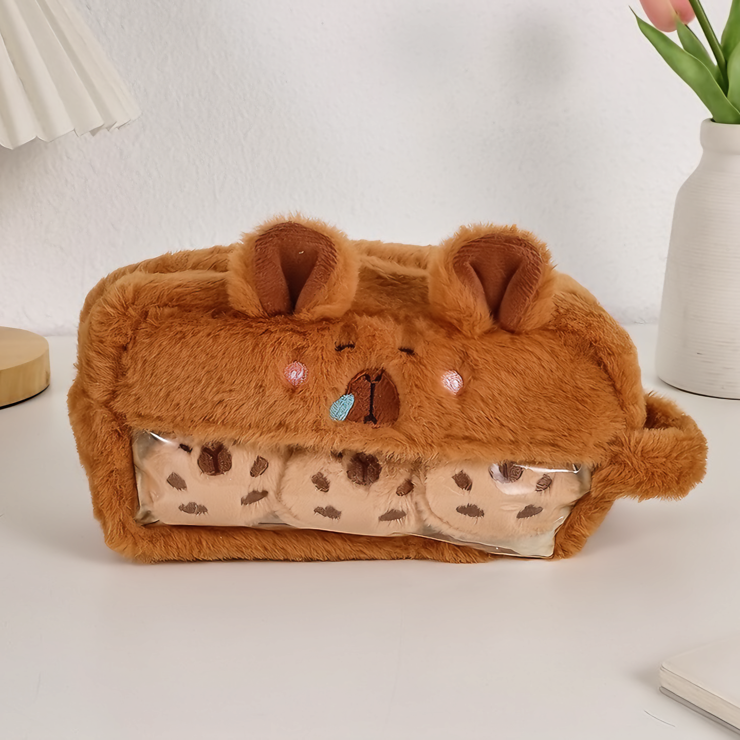 샤샤벨 카피바라 와펜 품은 필통 대용량 파우치 귀여운 생일 선물 6,830원