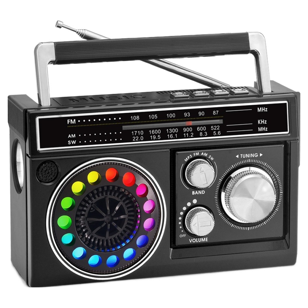 코비 레트로 디스코 라디오 블루투스 스피커, CRF-30B, 블랙, 현재가 27,450원