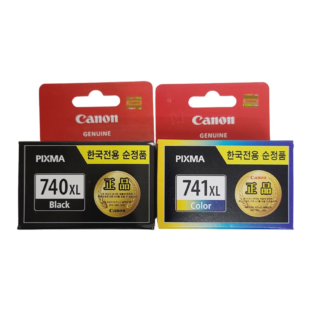 Canon 캐논 정품 잉크 PG-740XL+CL-741XL 트윈팩 검정+컬러 세트 PG740XL CL741XL MG3670 MG3570 MG2270 76,810원