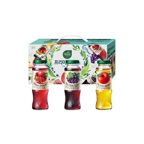 자연은 프리미엄 음료세트 180ml x 24병 종합음료 석류 포도 사과 25,500원