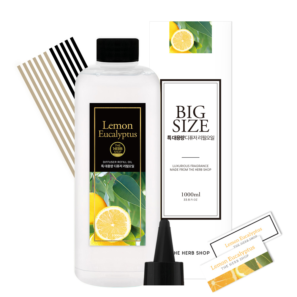 더허브샵 특대용량 디퓨저 리필오일, 1개, 레몬유칼립투스, 1000ml 23,630원