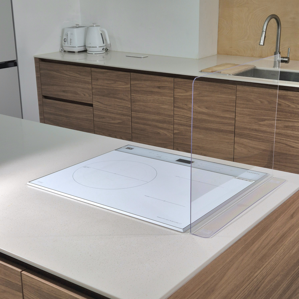 젠투스 투명인덕션가드 가스렌지가림막 기름튀김방지 가스레인지 싱크대 물막이 가림막, 1개 22,900원