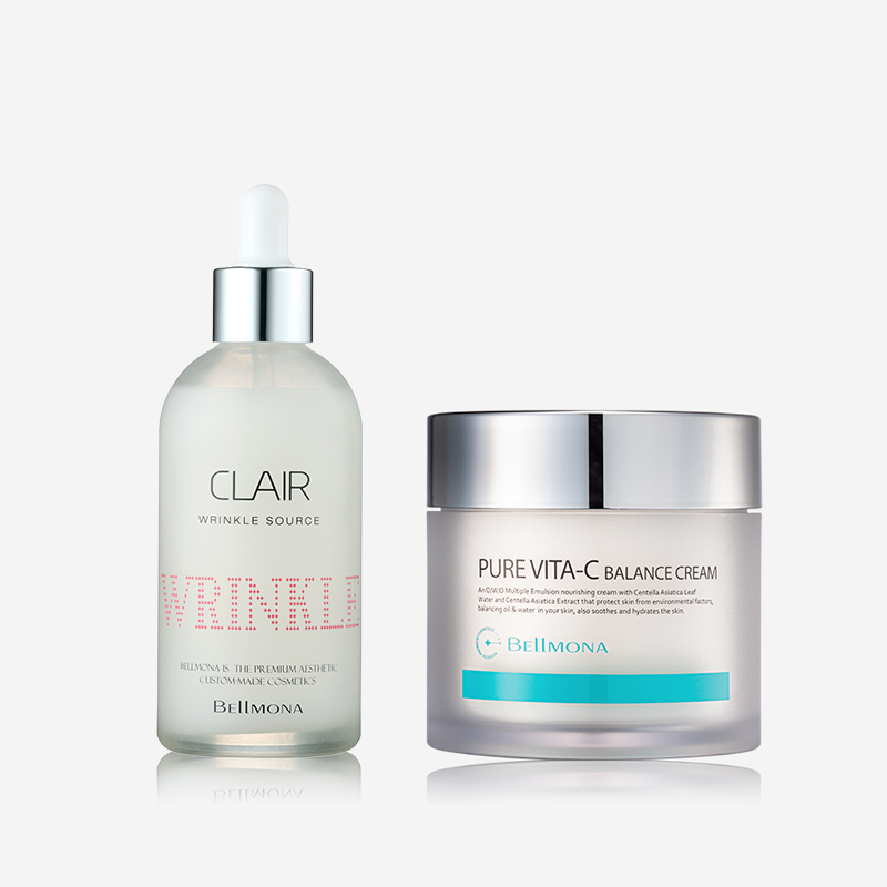 벨모나 끌레르 링클 앰플 100ml + 퓨어 비타 씨 밸런스 크림 100ml (피부과 에스테틱 화장품) + 텐제로 마스크팩 1개 증정 98,040원