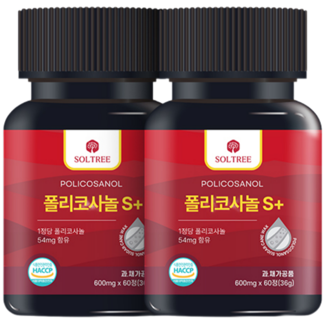 폴리코사놀 S플러스 54mg 솔트리 정품 Soltree, 2개, 60정 44,800원