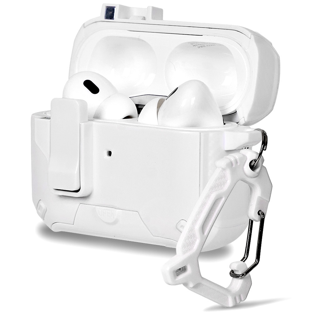 온아워 에어팟 프로 2세대 맥세이프 락 범퍼 케이스 + 카라비너 + 오링 세트, 화이트, 1세트, OPP-1RB 9,900원