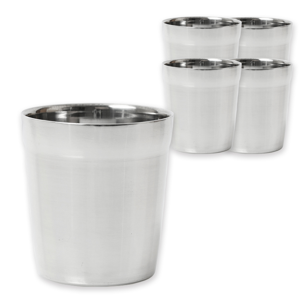 [국산] 에브리 이중 진공 스텐컵 / 무광 샤틴 스텐 304 27종, 5개, 160ml 18,900원