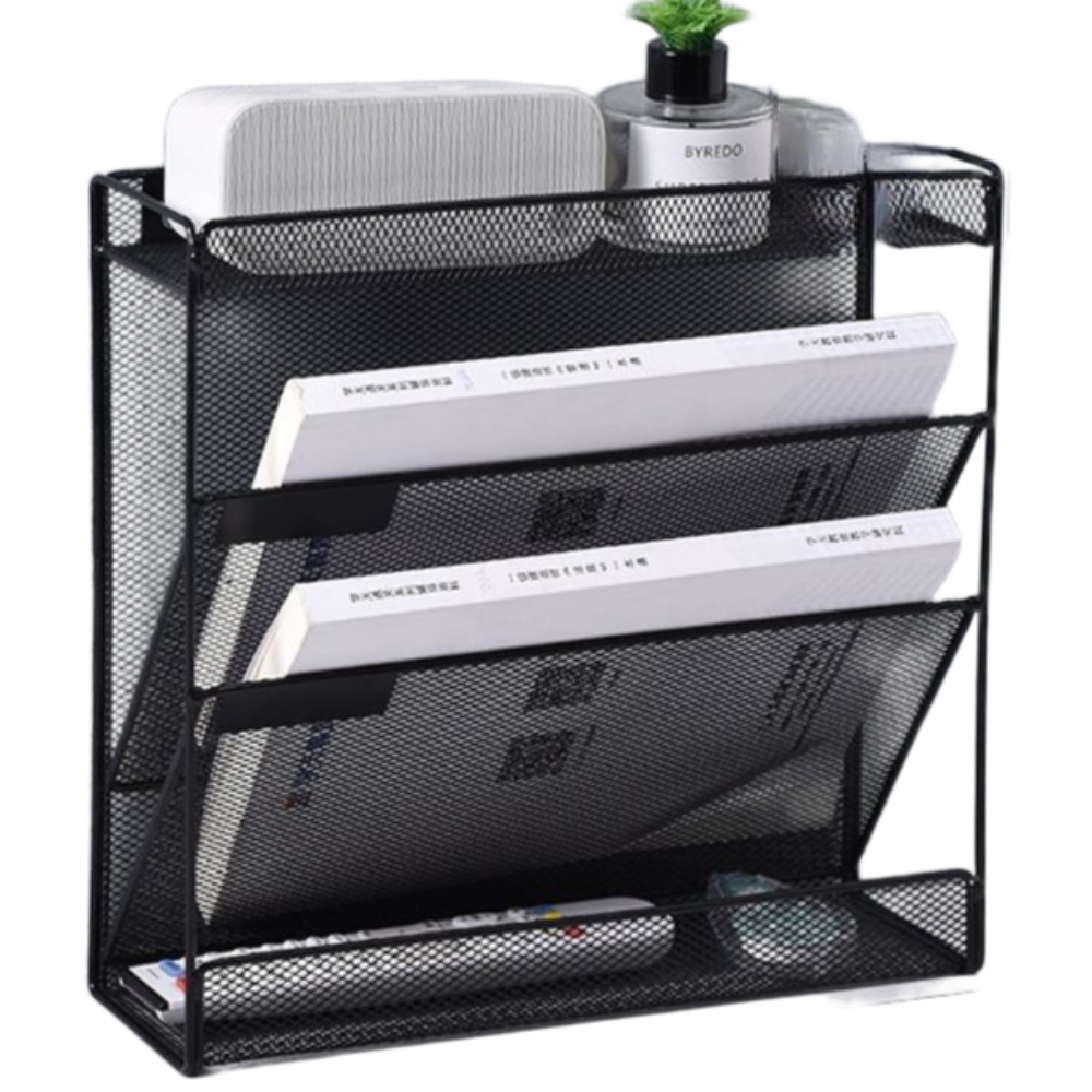 AEGEN 4단 사무실 서류받침 철제 파일꽂이 서류정리함, 4단, 블랙 20,000원