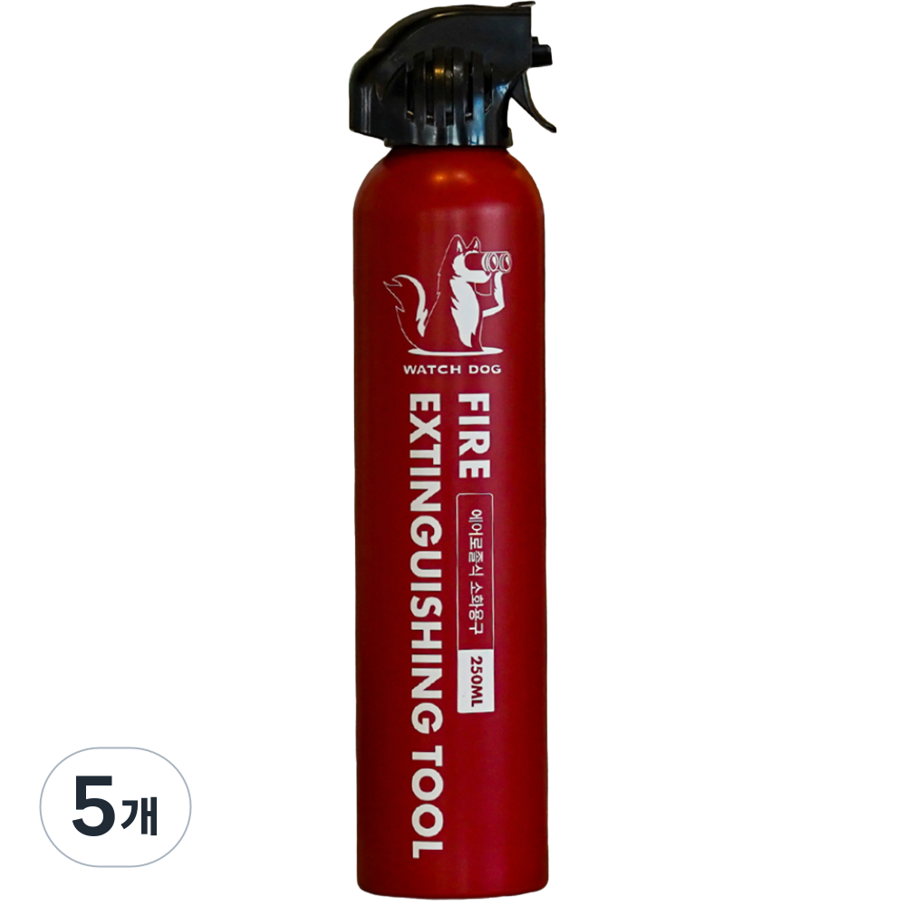 와치독 스프레이식 소화기 가정용 주방용 캠핑용 에어로졸식 레드심플 소화용구, 5개, 250ml 56,600원