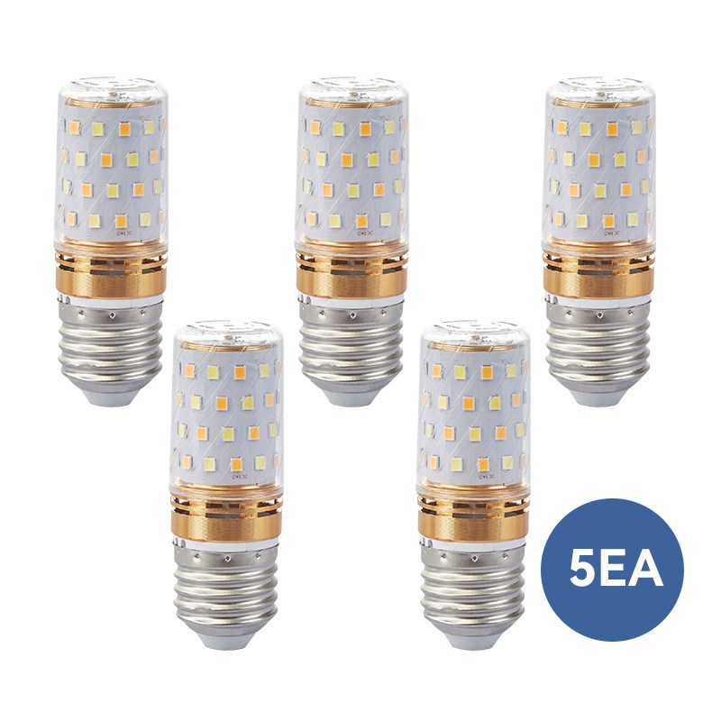 7W급 3색변환 E26 미니 콘벌브, 5개, 전주백색 20,020원