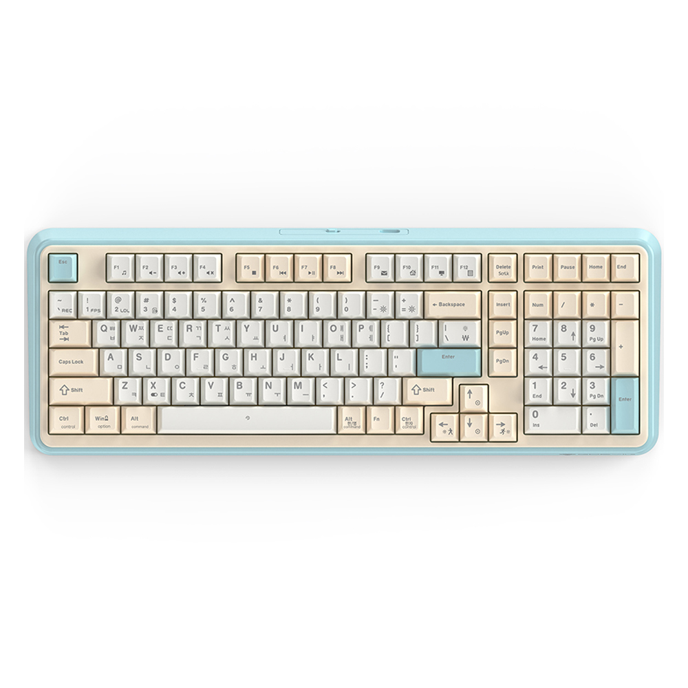 지데빌 파스텔 유선 기계식 키보드 102키, 아이스블루, 적축, G812 46,410원