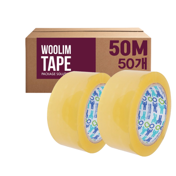 우림 박스테이프 OPP 중포장 투명 50M 50개 포장 택배용 35,000원