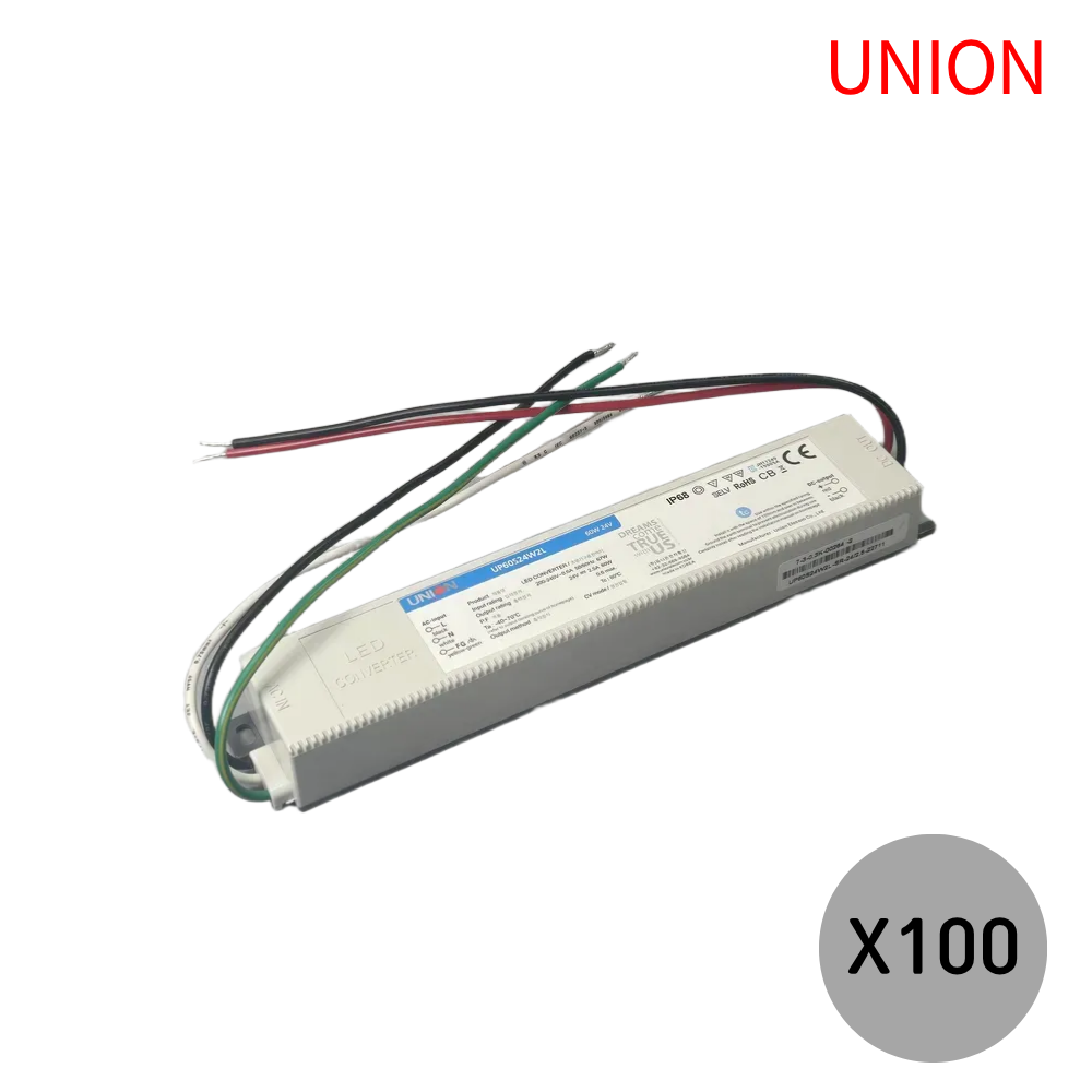 유니온 방수 SMPS 24V 60W LED안정기 컨버터 전원공급기 아답터, 100개 2,312,500원