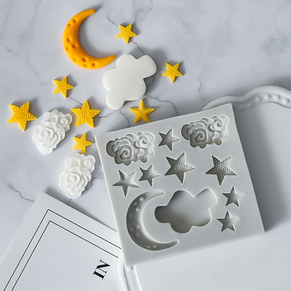 실리콘 몰드 수제_데코 별구름달 11구 3개 석고방향제 비누 13,000원