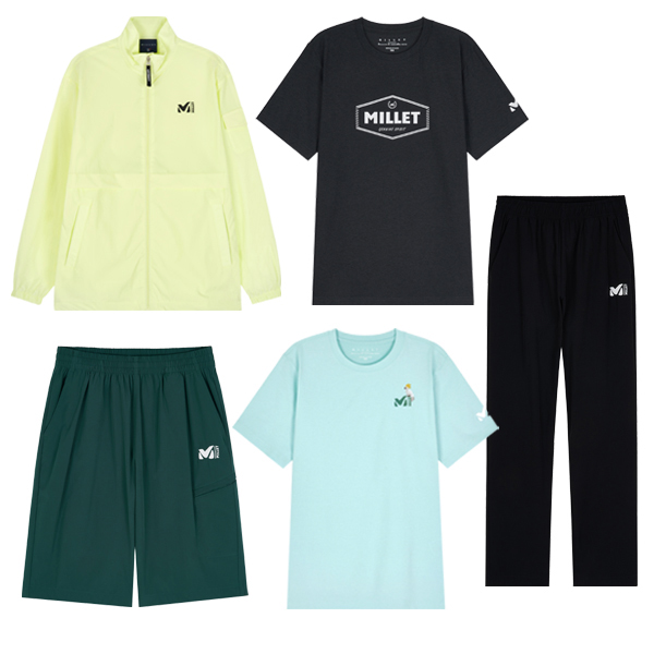 밀레 S/S 윈디바람막이 5종세트 (바람막이+상의2+하의2) 키즈에서 성인까지 69,000원