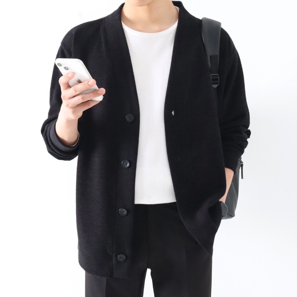 [당일발송] 로펀 오버핏 브이넥 무지 니트 가디건 빅사이즈 ZZBCD023 31,800원