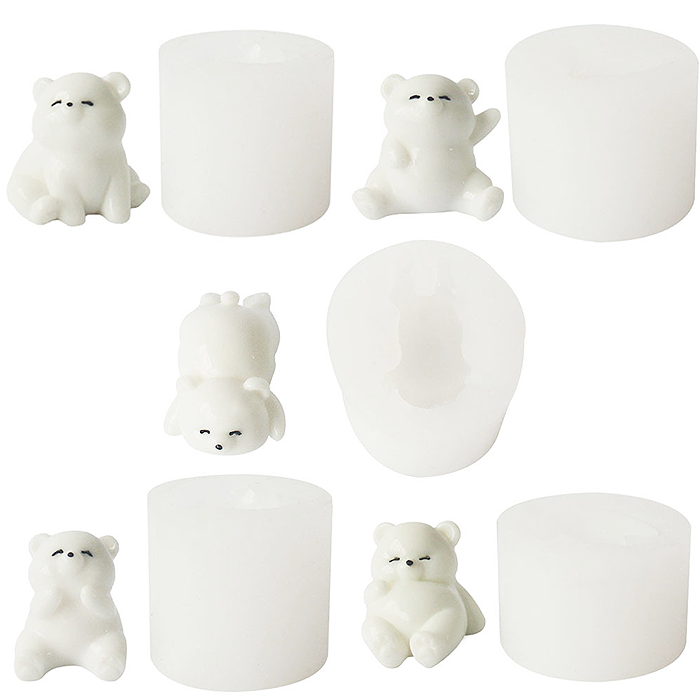 [드그라쎄]실리콘몰드 - 아기 북극곰 5종 실리콘 몰드, 배불러 곰 4,300원