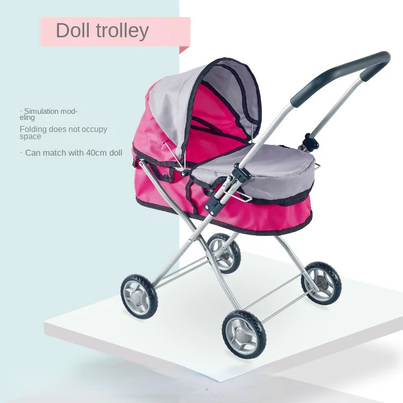 여아용 시뮬레이션 대형 유모차 놀이 인형 트롤리 장난감 카트 48,000원