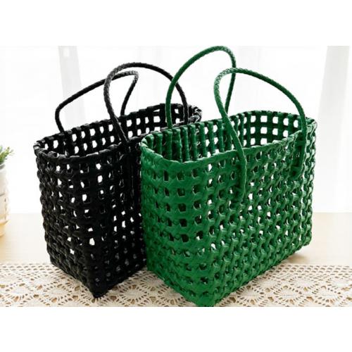 [큰손할인] 격자 바구니 토트백 가방 여성 그물 네트 여름 비치백 스트로우백 바스켓 위빙 스퀘어 피크닉 17,600원