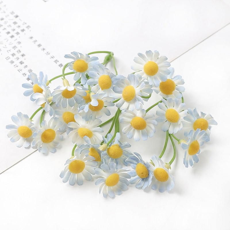 데이지 조화 꽃 장식 데코 케이크장식 토퍼, 1세트, 데이지 조화꽃 하늘 1,100원