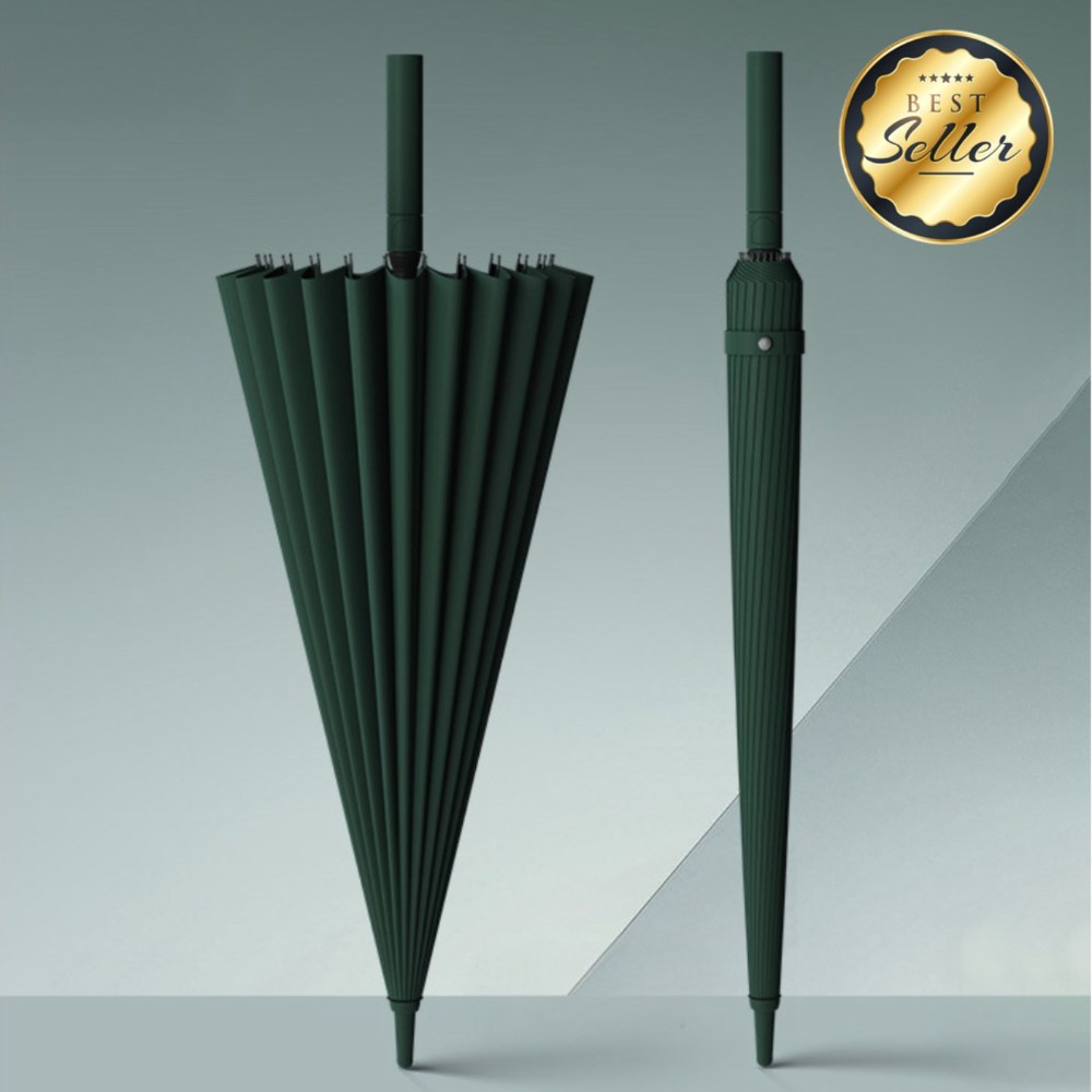 프리미엄 24K 대형 튼튼한 강풍 장우산 Glass Fiber 우산대, 1개, 초록색 17,500원