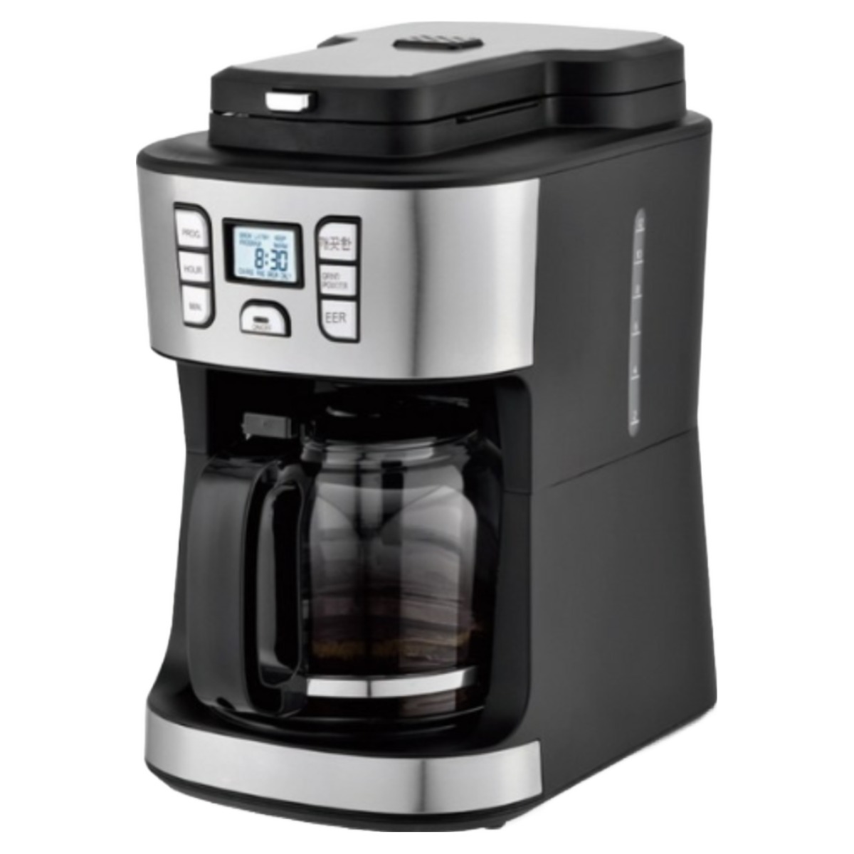 씨와이씨 자동 그라인드 앤 드립 커피머신 그라인더 일체형 가정용 드립 커피메이커 소형 사무실 원두/분말 3가지농도, 블랙 108,900원