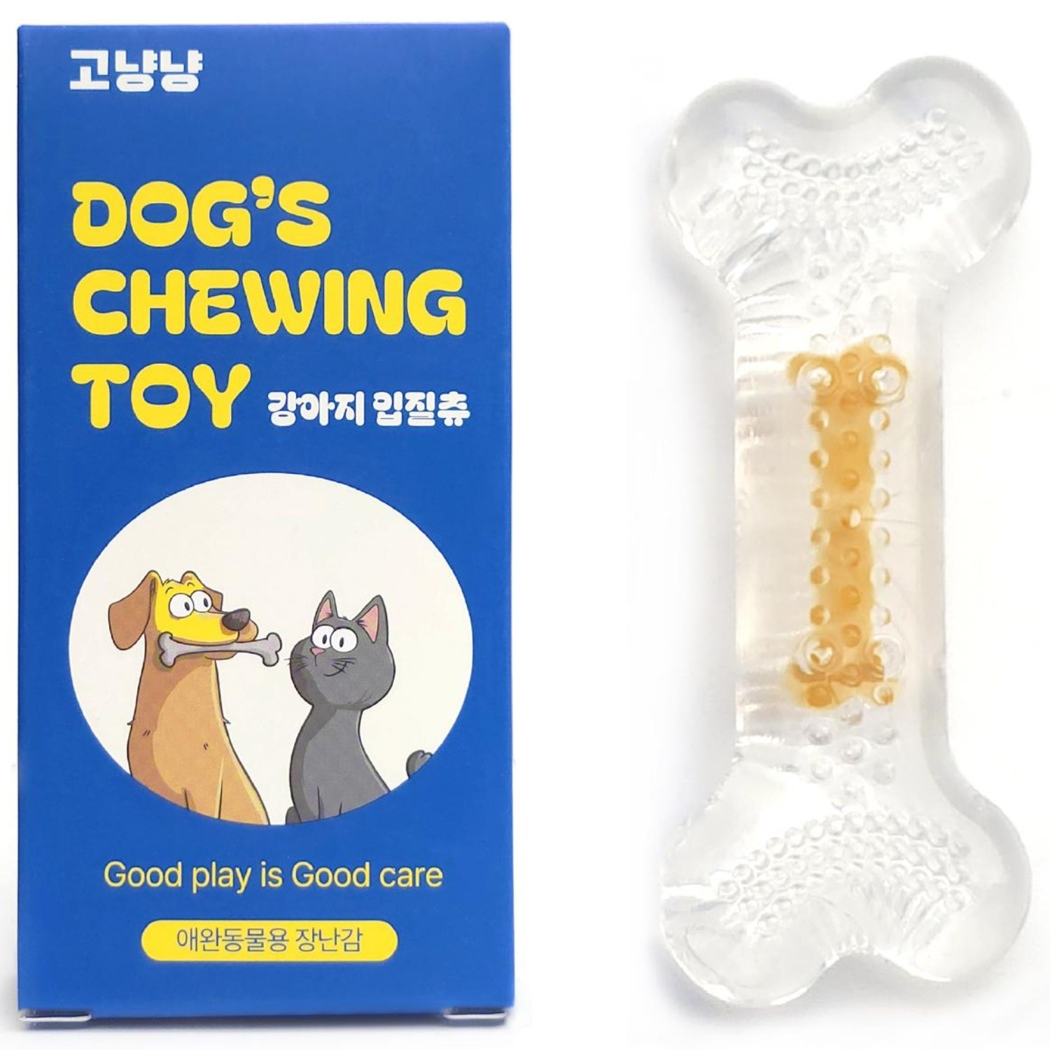 고냥냥 강아지 이갈이 장난감 터그놀이, 1개, 노랑(치킨) 10,900원