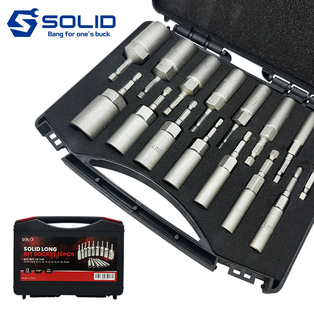 솔리드 육각 롱비트 소켓 15PCS 롱복스 임팩 세트 공구 전동드릴 드라이버 복스알, 1개 14,900원